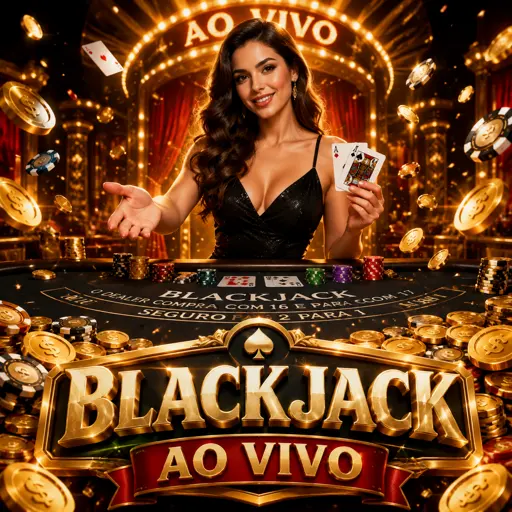 Blackjack ao vivo aberto na tela do celular